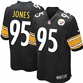 Nike Men & Women & Youth Steelers #95 Jarvis Jones Black Team Color Game Jersey,baseball caps,new era cap wholesale,wholesale hats